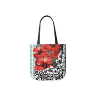 Hibiscus Tote Bag / Black / 33cm x 33cm (S) / Side 1