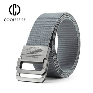 Men Belts Automatic Buckle Metal Webbing Belts for Men Canvas Nylon High Quality Strap Casual Sports - Tamnz