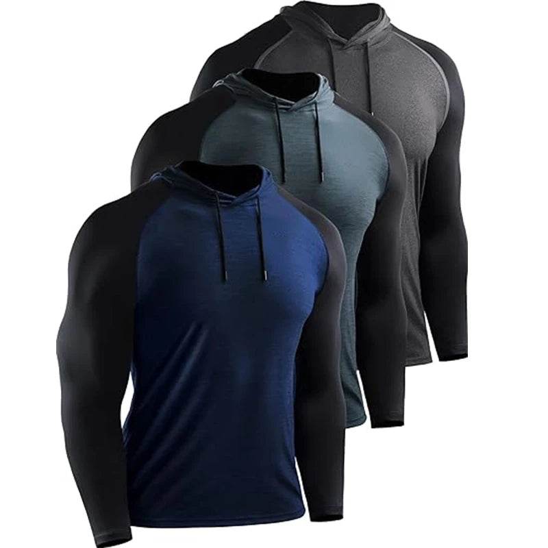Hooded Gym Fitness Jersey Training Workout Clothing Muscle Sport
