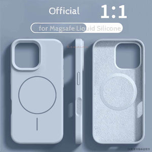 New Original Liquid Silicone Magsafe Case For iPhone 15 14 16 Plus 11 12 13 16 Pro Max Funda Magnetic Wireless Charge Soft Cover - Tamnz