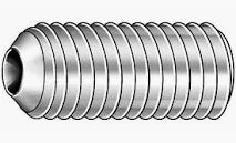 Set Screws Socket Cup Point Alloy Steel Zinc 8/32 X 1/4