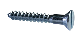 Wood Screws Slotted Drive Flat Head Steel Zinc Plated #10 X 7/8