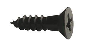 Wood Screws Phillips Drive Flat Head Steel Black Oxide & Oil Finish #14 X 2