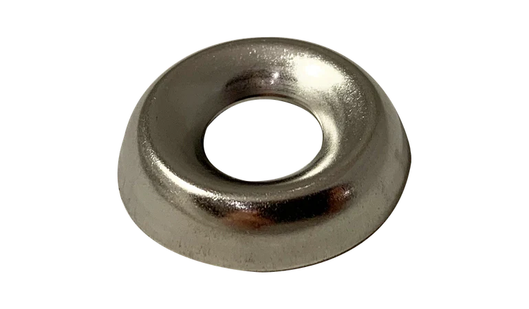 Finishing Washers Countersunk Brass Nickel Plated 1/4