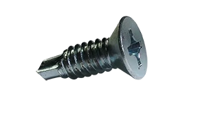 Self Drilling Screws Phil Flat #3 Point Steel Zinc 5/16 X 3/4