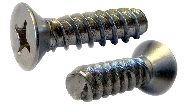 Thread Rolling Screws Phillips Flat Head 18/8 Stainless Steel Tri-Lobe 48-2 #6-19 X 3/8 Plastite Screws Alternative