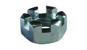 Hex Nuts Slotted Steel Zinc Plated 5/8-11