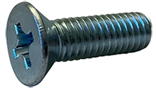 Machine Screws Phil Flat Steel Zinc Plated 4-40 X 3/16