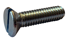 Machine Screws Slotted Flat Steel Zinc 3/8-16X1 3/4