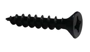 Wood Screws Deep Thread Combo Square Phillips Drive Flat Head Steel Black Oxide 6 X 3/4