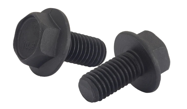 Flange Bolts DIN 6921 10.9 Steel Black Phosphate M12-1.75 X 35