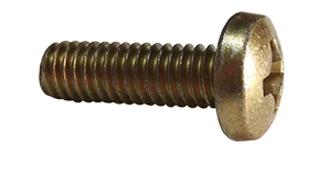 Machine Screws Phil Pan Steel Cadmium Yellow (MS35206) 8-32X2