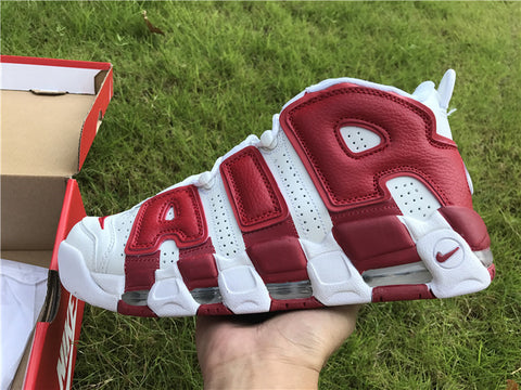 nike air more uptempo white red