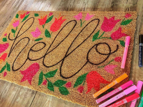 78 Painting Ideas - Welcome Mat Painting