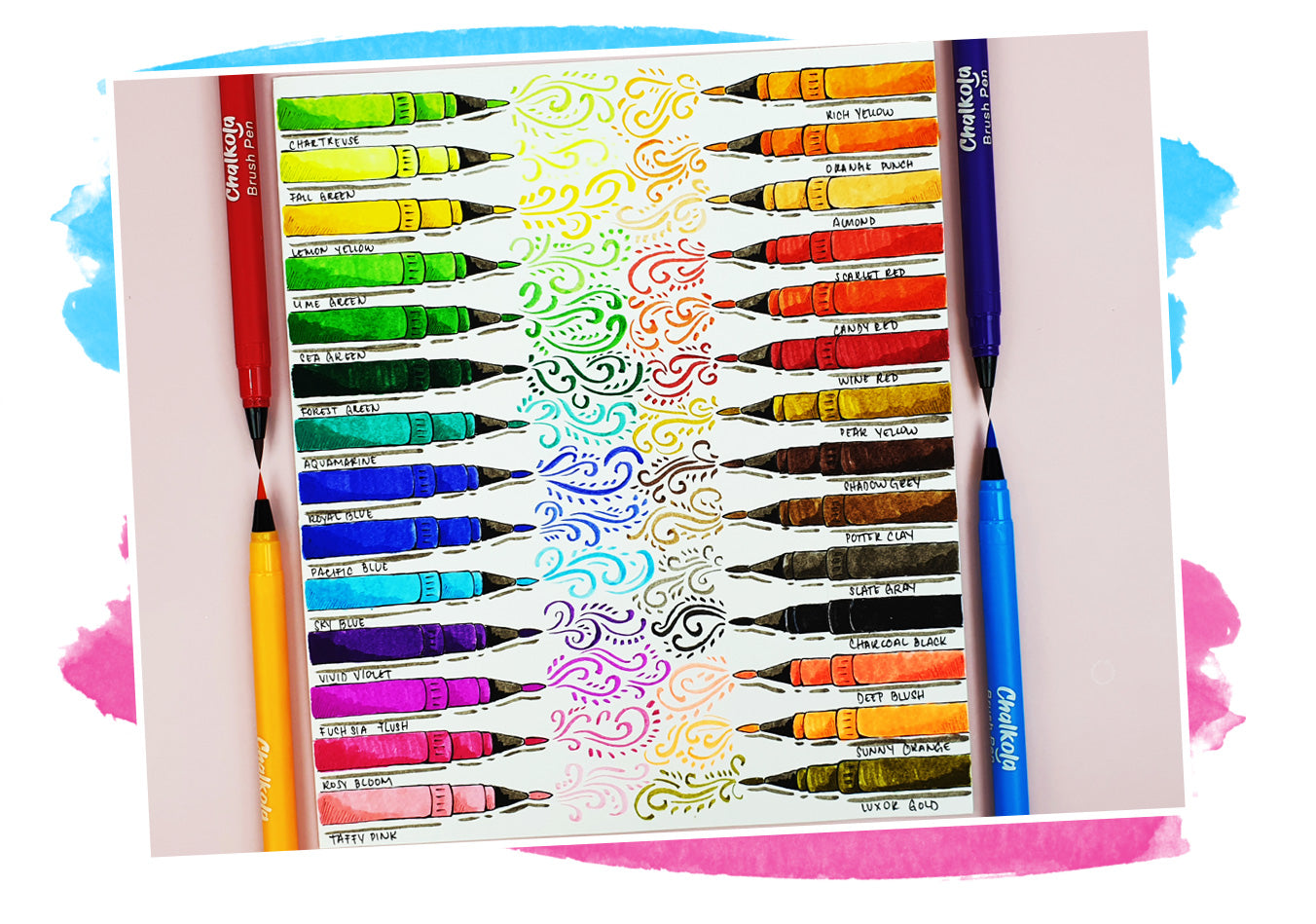Watercolor Brush Pen Colors