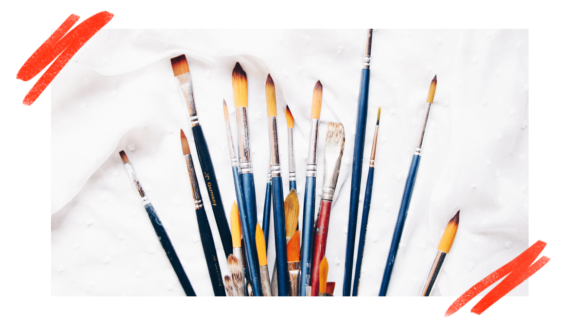 Basic Acrylic Painting Supplies - Brushes