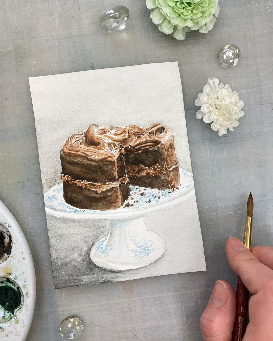 Cake Watercolor Painting