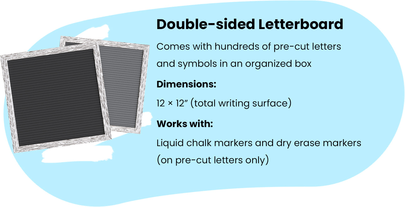 Chalkola Double-Sided Felt Letter Board