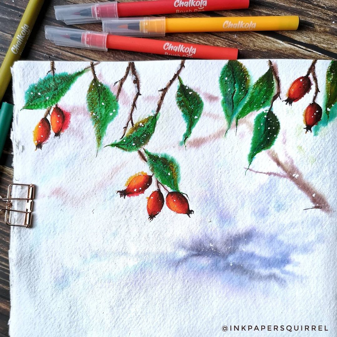 Christmas Watercolor Painting 6