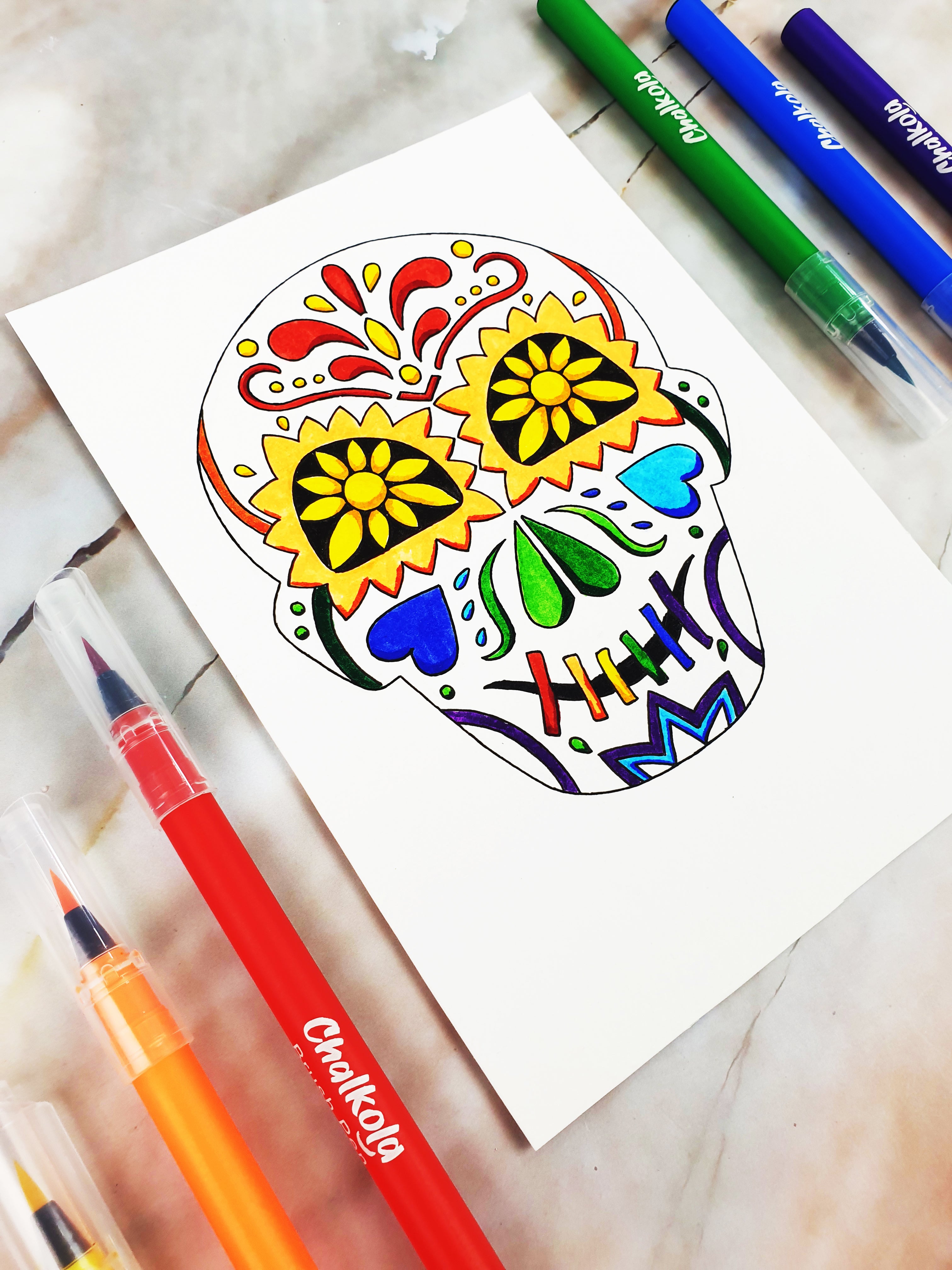 Day of the Dead Watercolor Painting