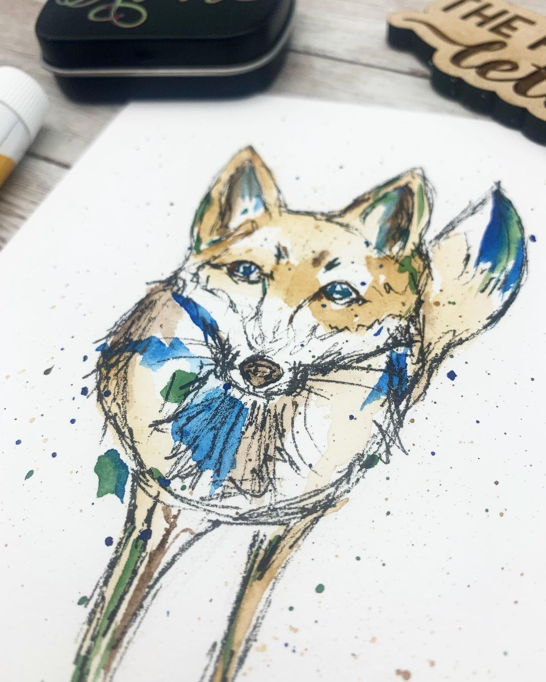 Fox Watercolor Painting 1