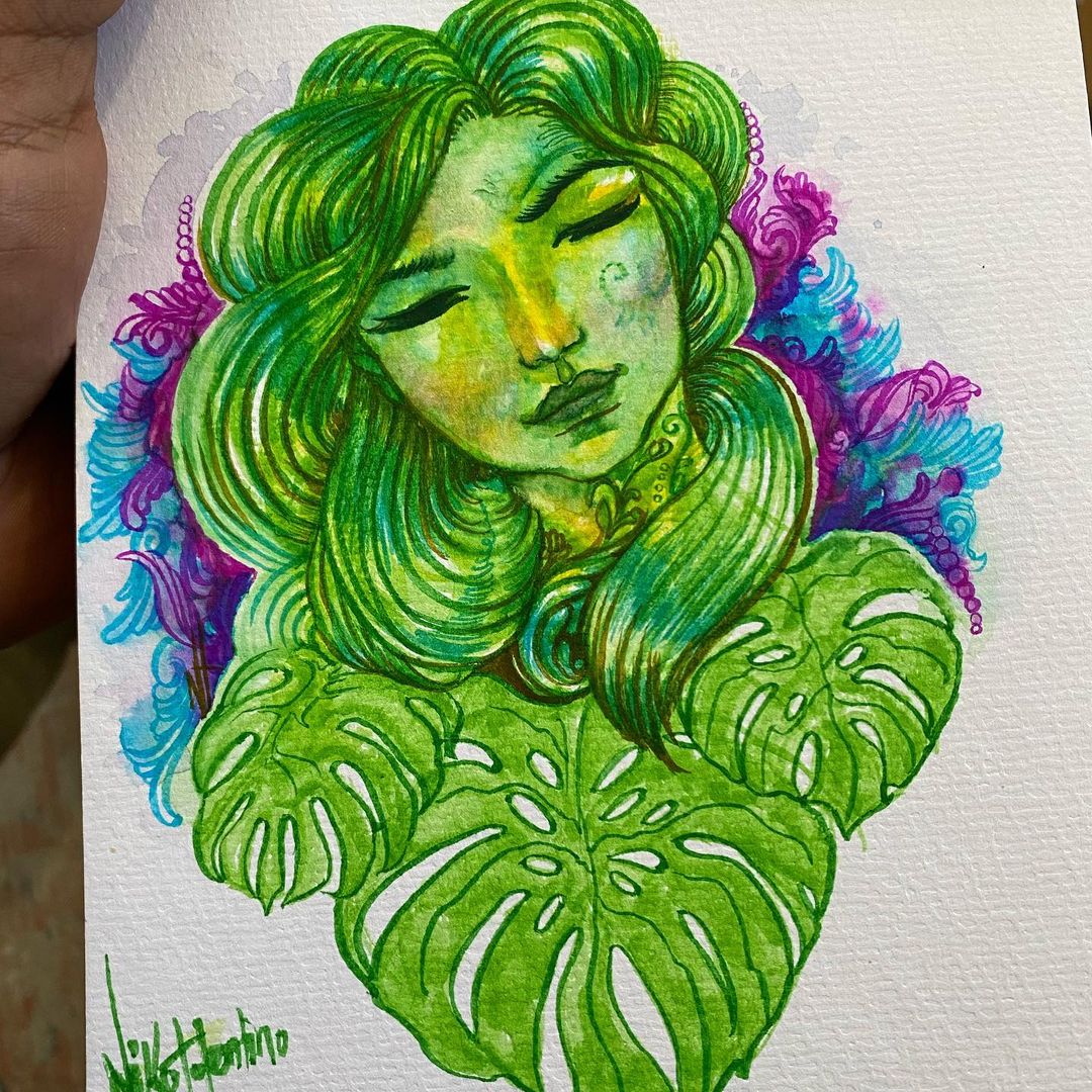 Girl Watercolor Painting 13
