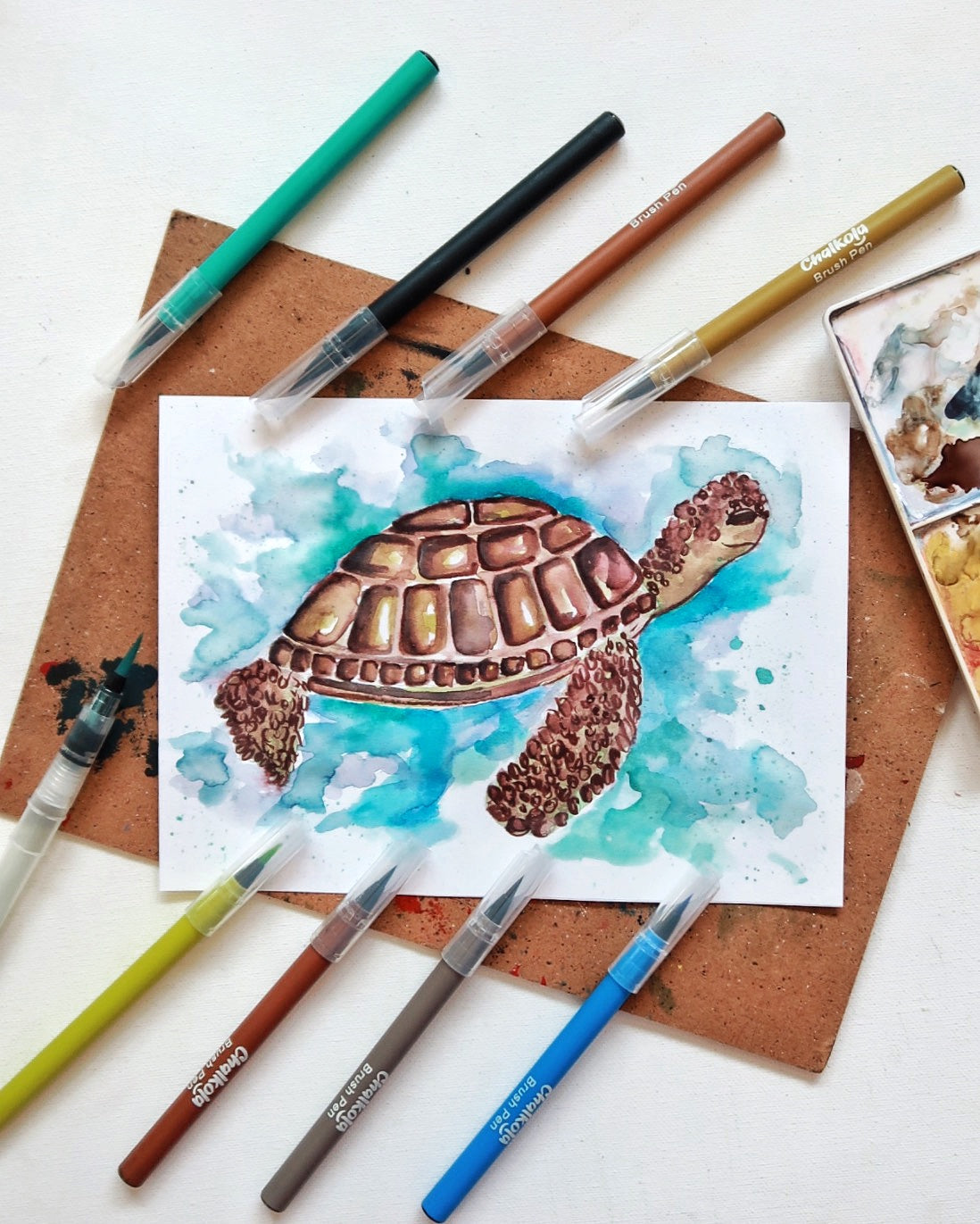 Turtle Watercolor Painting 1