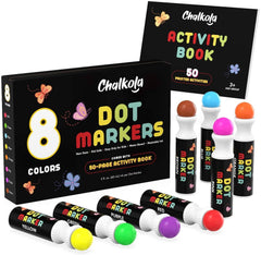 Bundle for Kids: Watercolor Brush Pens + Washable Dot Markers - Chalkola  Art Supply