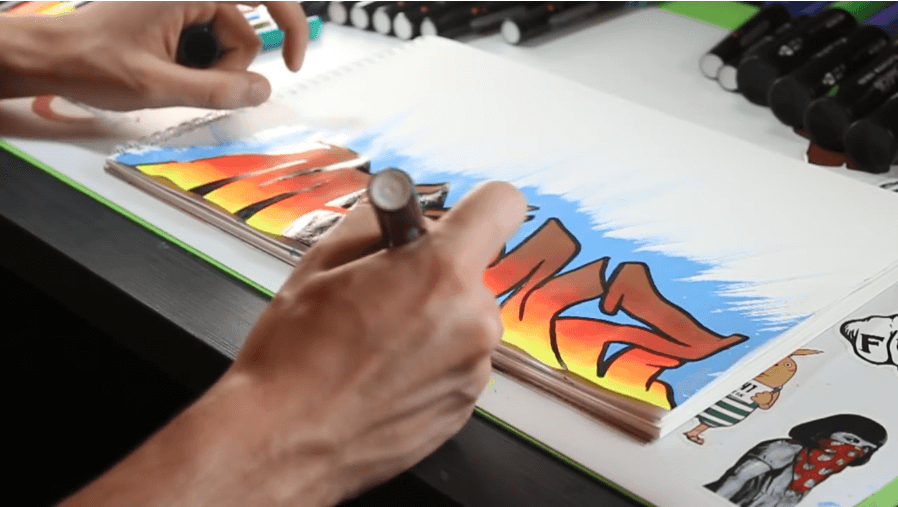 Drawing Graffiti Using Chalk Markers - Chalkola Art Supply