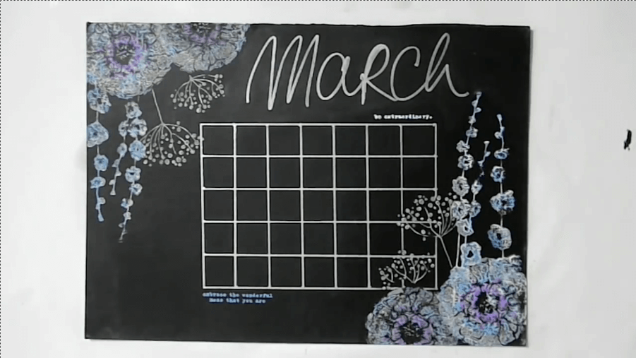 erasable chalkboard calendar