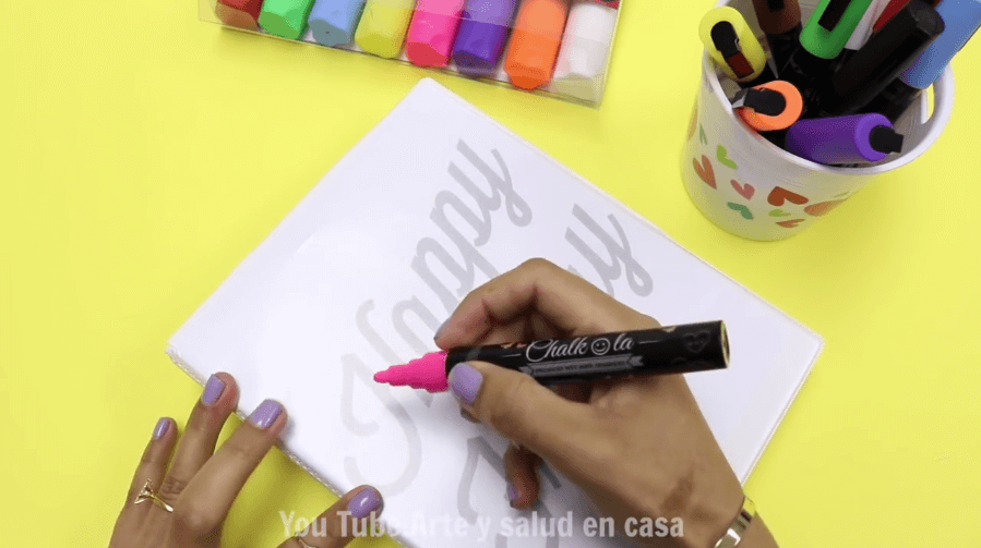 pink Chalkola chalk marker