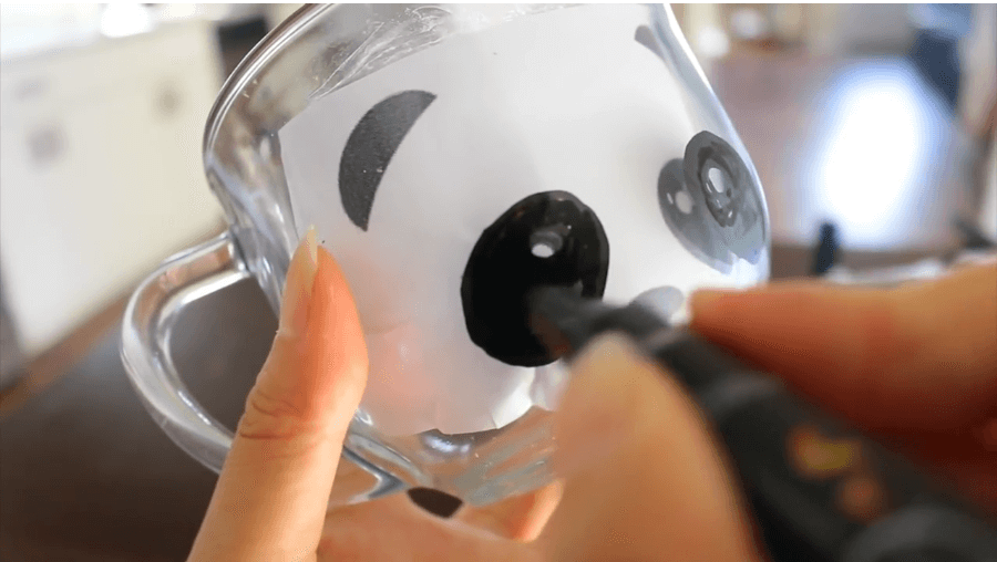 Making a Cute Panda Mug with Chalk Markers - Chalkola Art Supply