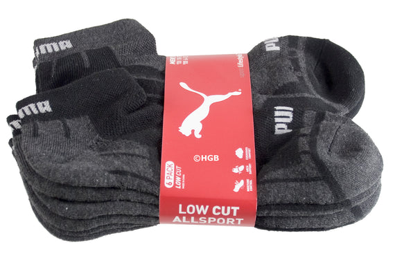 puma men's 6-pair low cut socks
