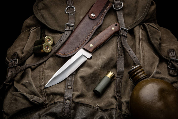 knife on a backpack