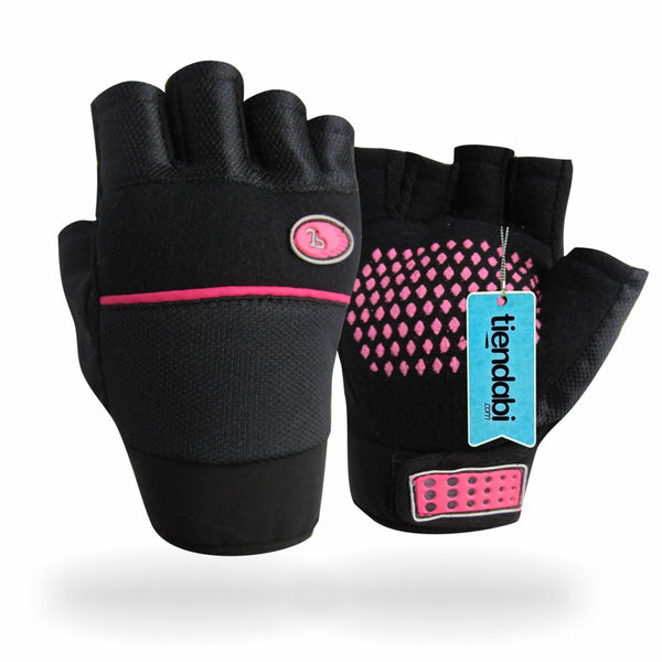 Guantes Para Pesas Gimnasio 100% Cuero Con Muñequera – TIENDABI