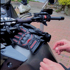 Guantes para moto de alta calidad con ptoteccion en cuero TIENDABI