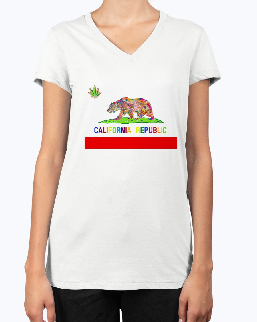California Love - V Neck Tee