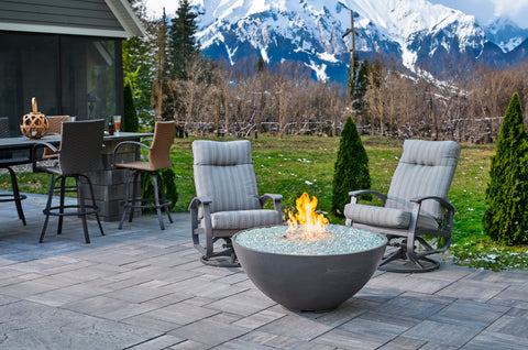 The Cove Edge 42" Gas Fire Pit Bowl is a perfect addition to any contemporary landscaping, thanks to its unique edge design.