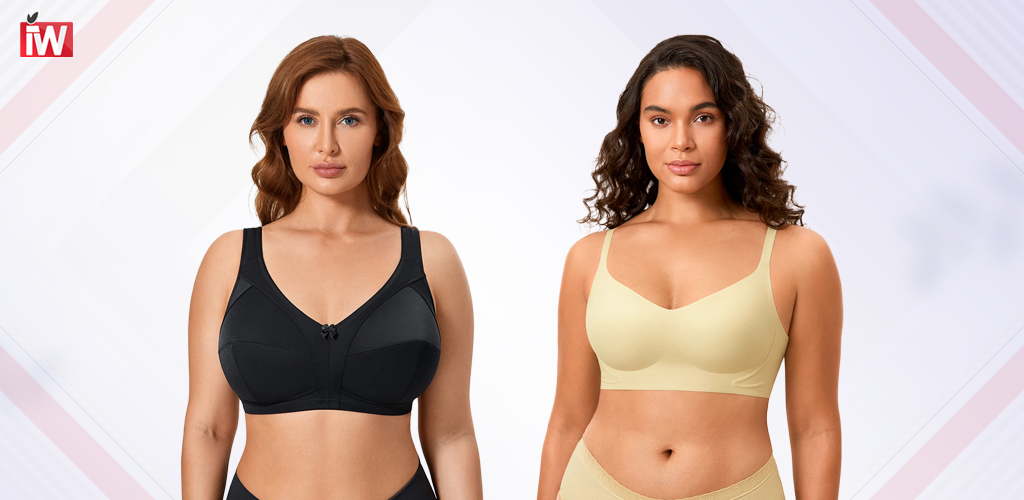 Wireless plus-size bras