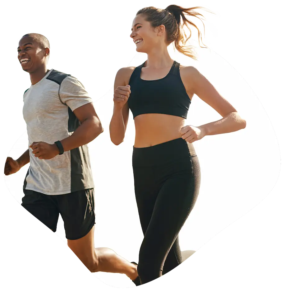 healthy man and woman