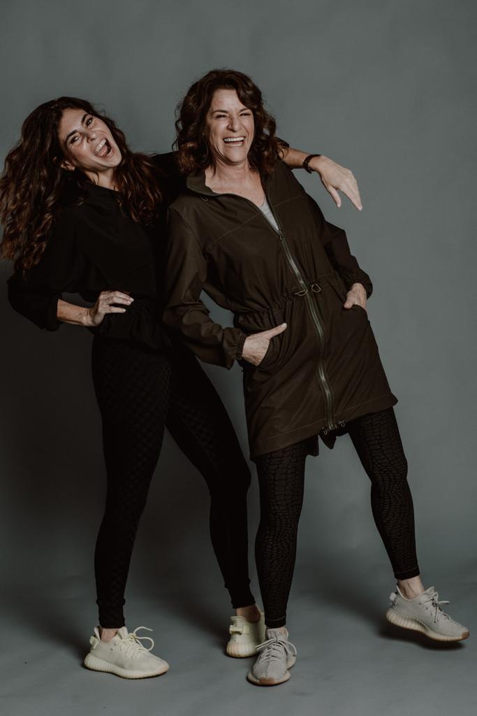 925 Fit creators Deborah Soriano and Amalia Russ welcome you to 925fit..  Deborah is wearing 925fit's Matrix jacket in Black paired with Hi & Bye Jacquard pants.  Amalia is wearing the 925fit Olive Pick Pocket jacket with See Ya Later leggings.