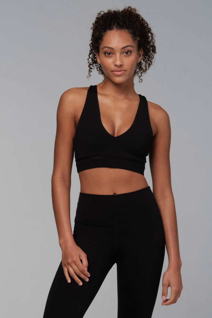 String Along Navy Sports Bra