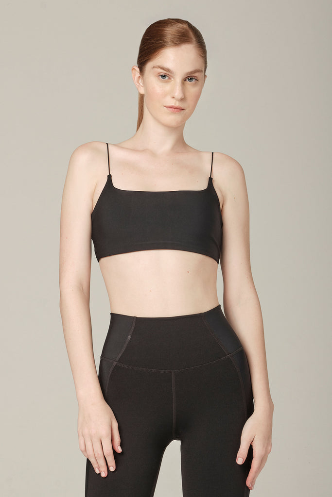 Fresh Crop Black Sports Bra – 9two5fit