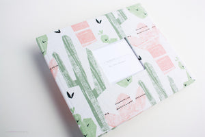 Cactus Paradise Modern Baby Book - Our Story Paper Co.
