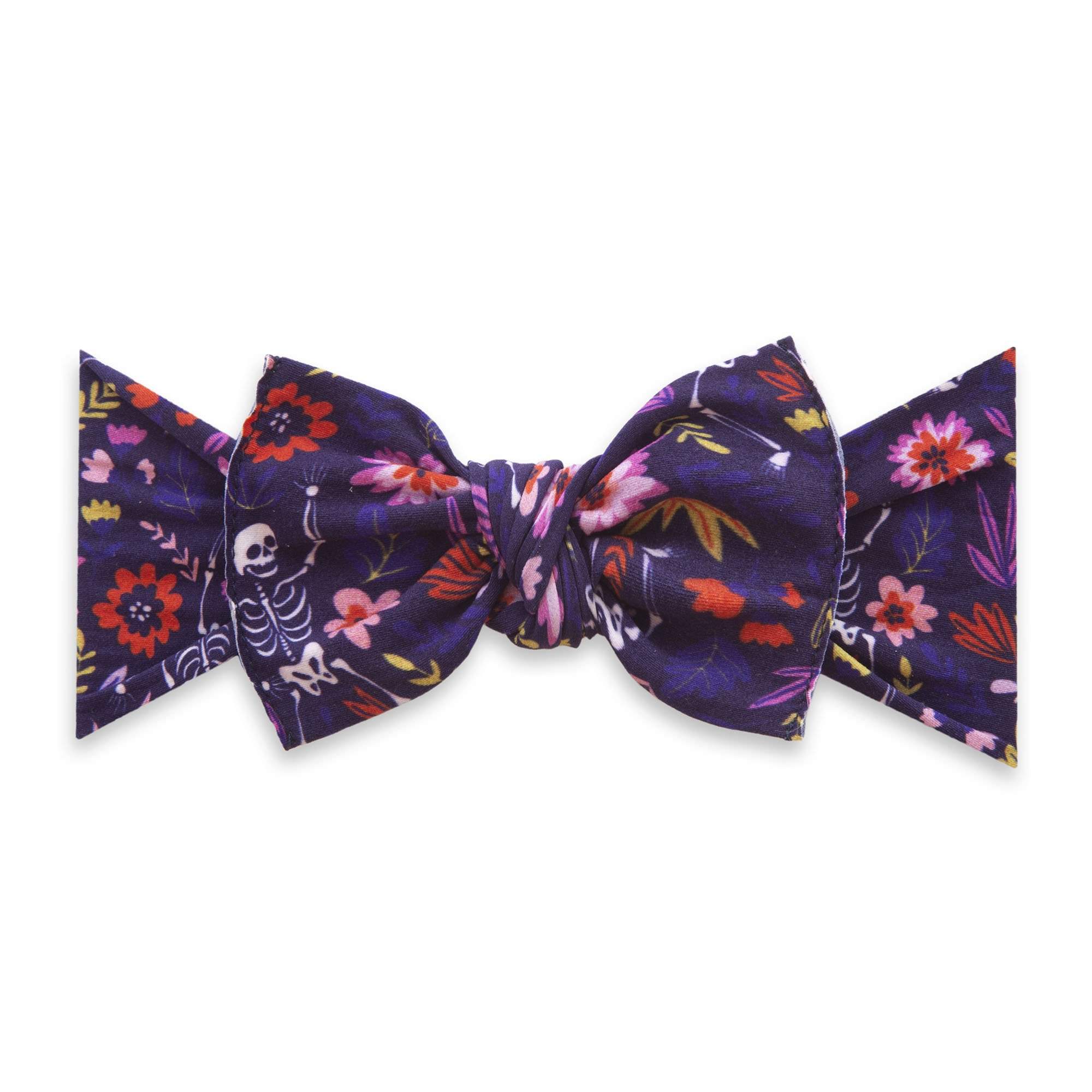 PRINTED KNOT: dancing skeleton - Baby Bling Bows product image