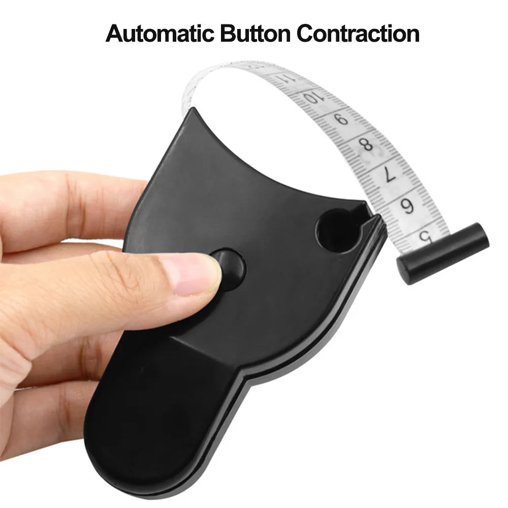 Self-tightening Measure Tape CM Inches for Body Waist Keep Fit Measurement Tools 150cm/60 Inch Automatic Telescopic Circle Ruler
