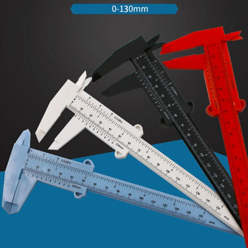 1 Piece 130/150 mm Mini Plastic Sliding Vernier Caliper Gauge Measure Tool Ruler