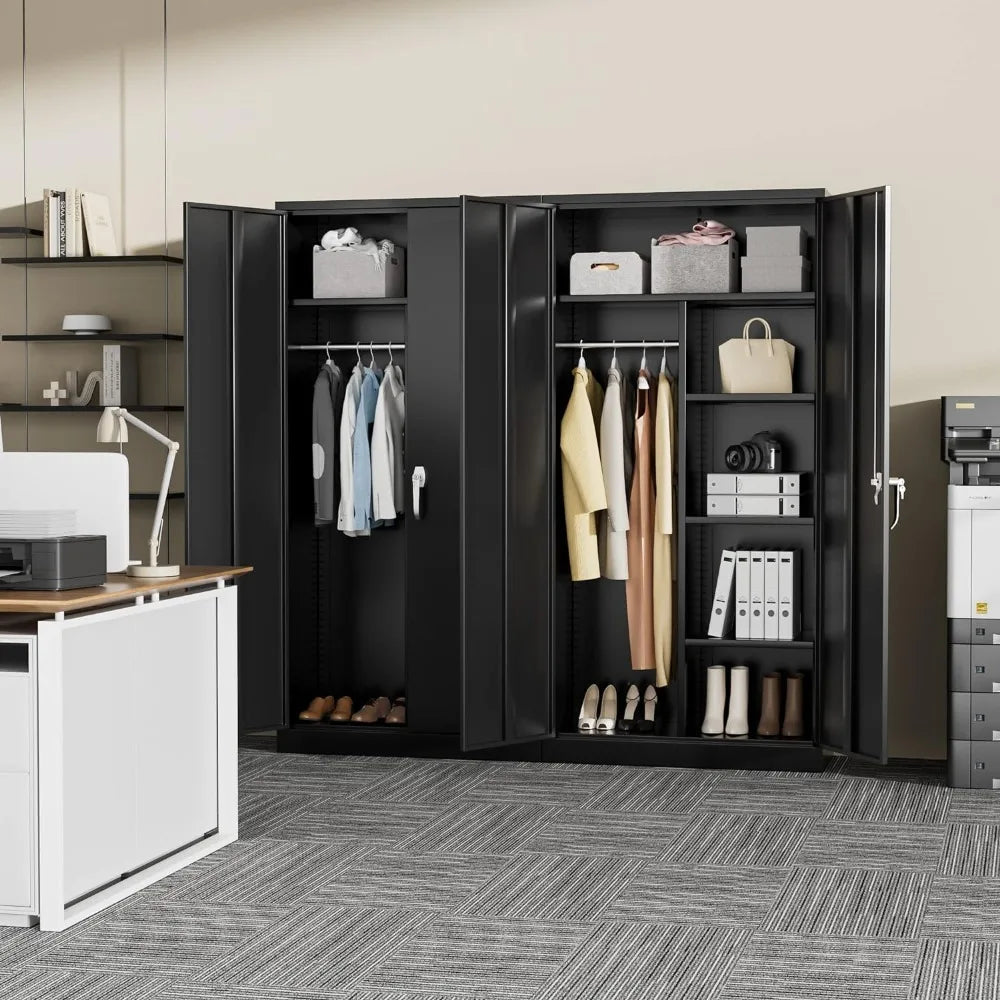 Wardrobe, metal storage cabinet