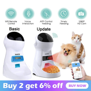 Iseebiz 3L Automatic Pet Feeder - creativeworksandmore