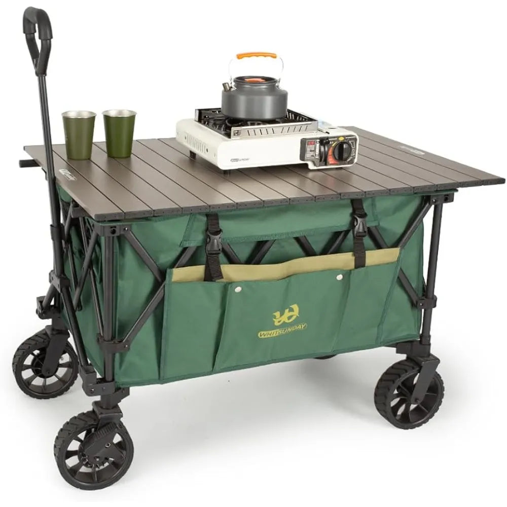 Compact Folding Collapsible Utility Foldable Deavy Duty Camping Park Wagon Cart